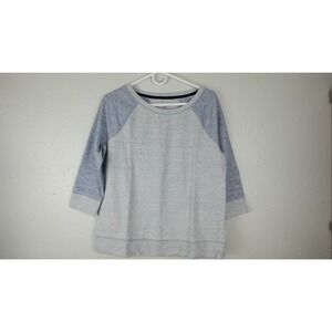 Merona Womens Sweater Large L Blue Pullover Tight-Knit Regular Fit Sueter